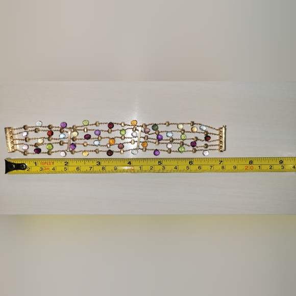 Marco Bicego Mutli Stone 18k Gold Bracelet - Picture 2 of 10